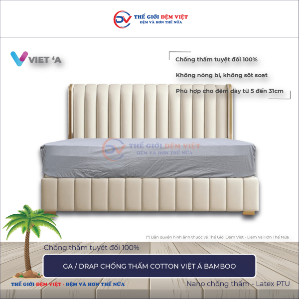  Drap chống thấm Cotton Việt á Bamboo